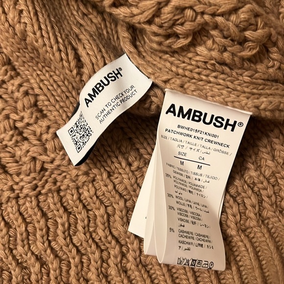 NWT AMBUSH Asymmetrical Patchwork Cable-knit Jumper - Picture 11 of 13